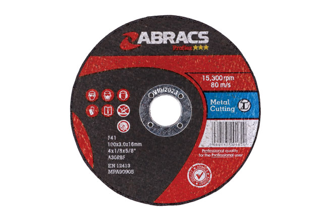 32055 Abracs Flat Cutting Discs 100mm x 3.0mm 10pc