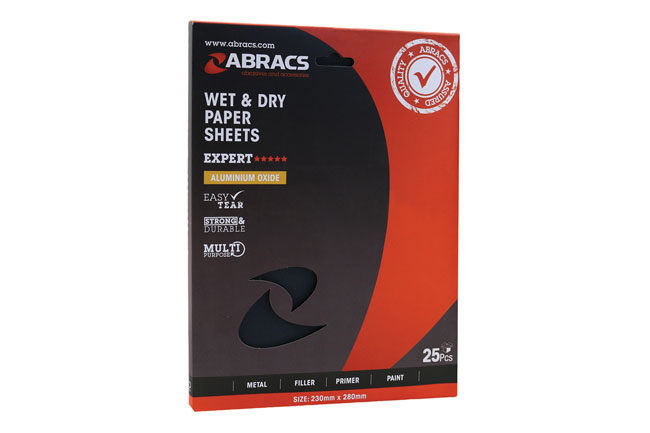 Laser Tools 32161 Abracs Wet & Dry Abrasive Sheets P1200 25pc
