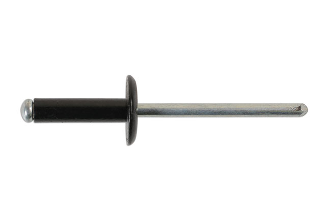 Connect Consumables 32890 Large Flange Black Rivets 4.0mm x 10mm 100pc