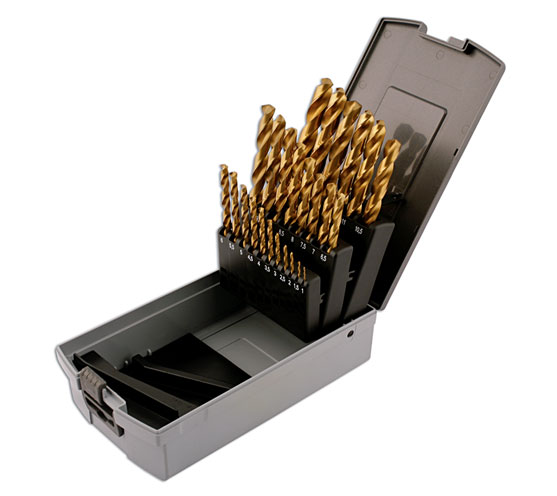 Laser Tools 32995 TiN Coated Drill Bit Set - 1mm - 13mm 25pc