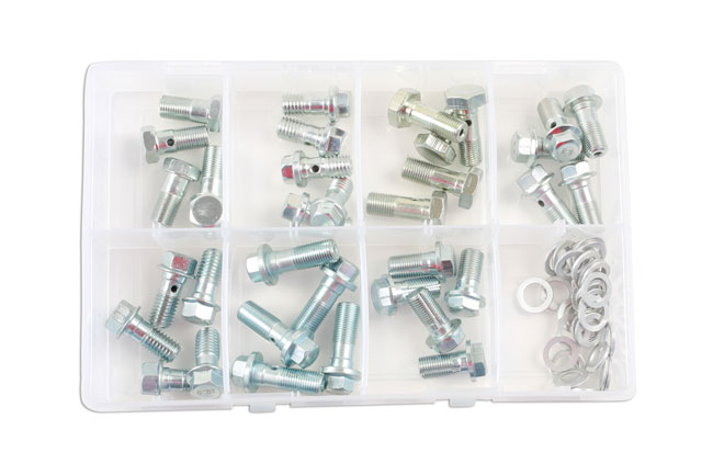 34154 Assorted Brake Hose Banjo Bolts M10 70pc