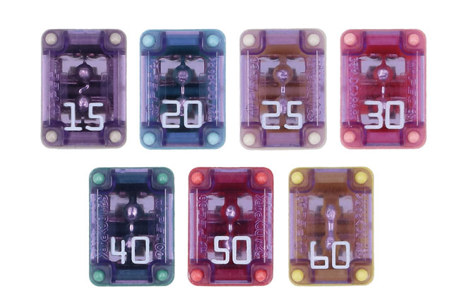 34292 Assorted Slotted M-Case Fuses 7pc