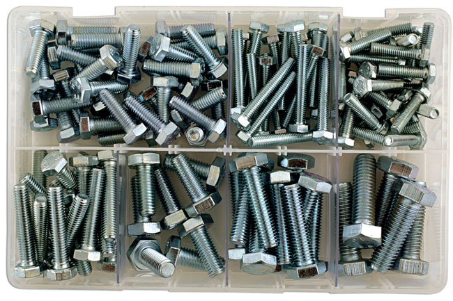 35014 Assorted Metric Bolts M6 to M12 Box 150pc
