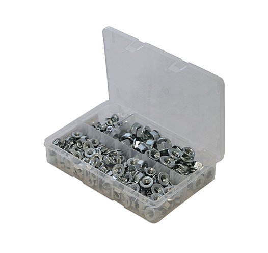 Laser Tools 35015 Assorted Metric Flange Nuts Box 225pc