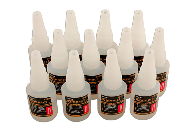 Laser Tools 35202 Premium Superglue, Clear 20g 12pc