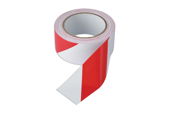 35367 Red & White Barrier Tape 50mm x 33m Adhesive 1pc