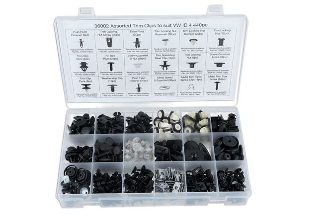 36002 Assorted Trim Clips to suit VW ID.4 440pc