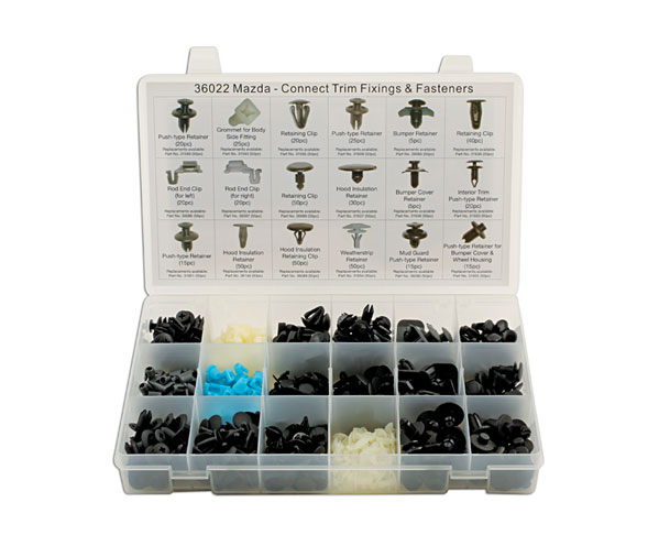 Laser Tools 36022 Mazda Assorted Trim Clips 475pc