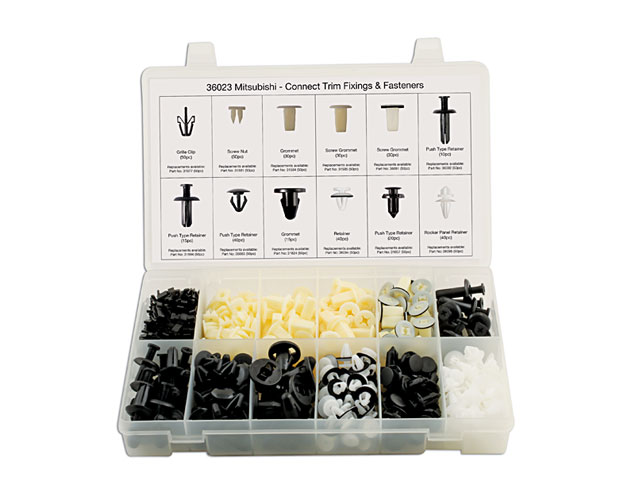 Laser Tools 36023 Mitsubishi Assorted Trim Clips 370pc