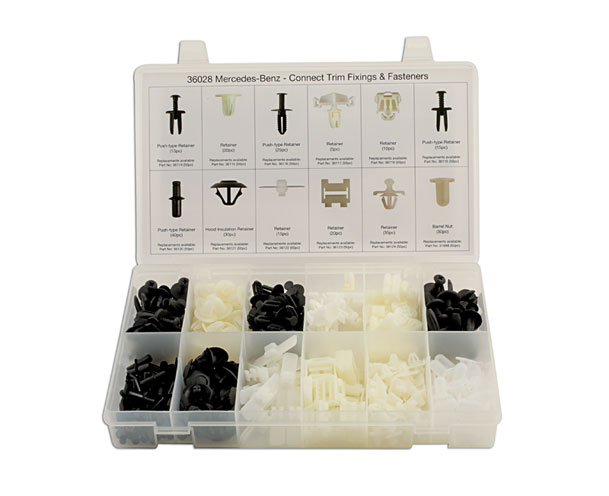 Laser Tools 36028 Mercedes-Benz Assorted Trim Clips 270pc