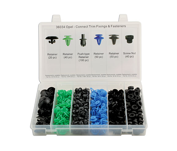 Laser Tools 36034 Vauxhall/Opel Assorted Trim Clips 300pc