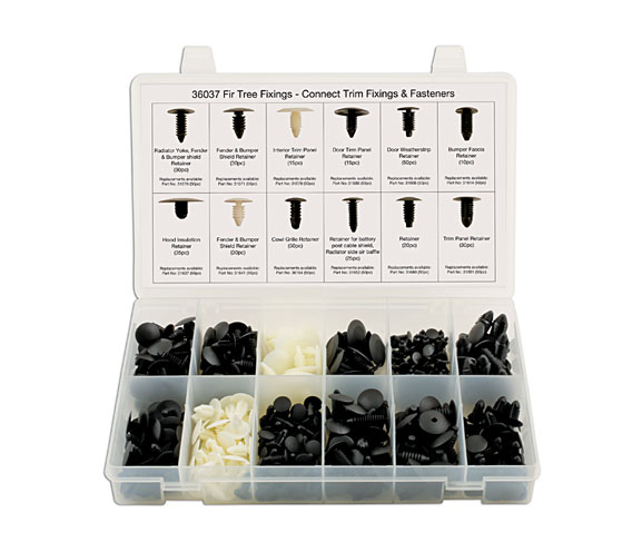 Laser Tools 36037 Assorted Fir Tree Fixings 340pc