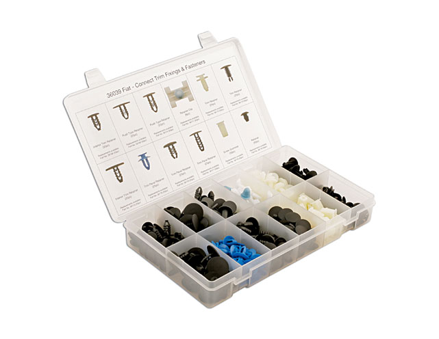 Laser Tools 36039 Fiat Assorted Trim Clips 308pc