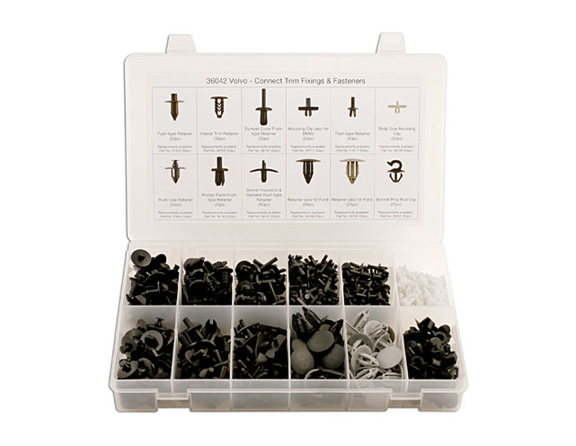 Laser Tools 36042 Volvo Assorted Trim Clips 350pc