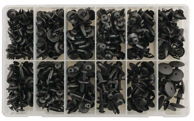 36044 Assorted Screw Rivet Trim Fixings 240pc