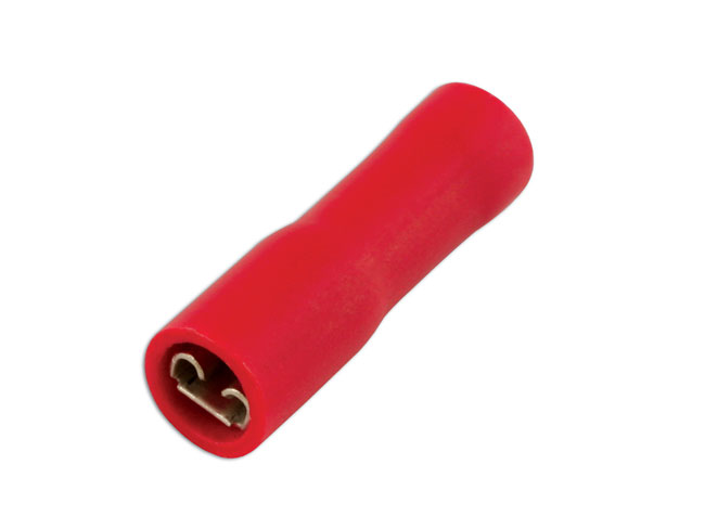 36867 Red Fully Insulated Female Push On Terminal 6.3mm 10pc