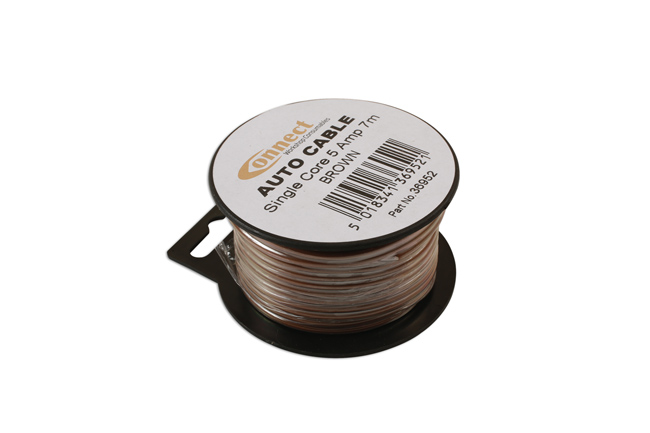 36952 Brown Single Core Auto Cable 9/0.30 7m