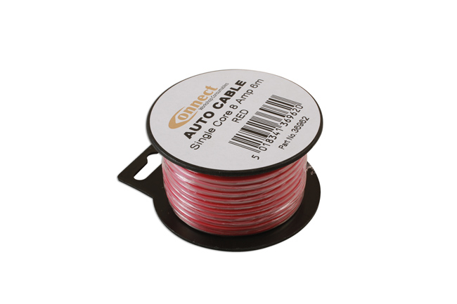 36962 Red Single Core Auto Cable 14/0.30 6m