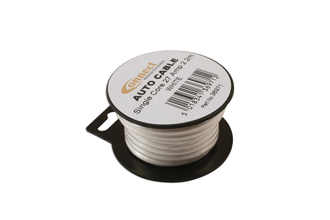 36971 Mini Reel Automotive Cable 27A White 2.2m