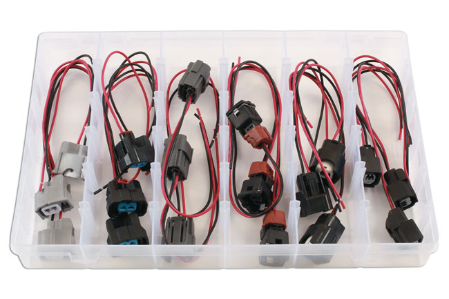 Laser Tools 37551 Assorted Injector Connector Kit, Japanese Vehicles 18pc