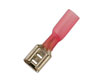 30165 Red Heat Shrink Female Push-on Terminal 6.3mm 25pc