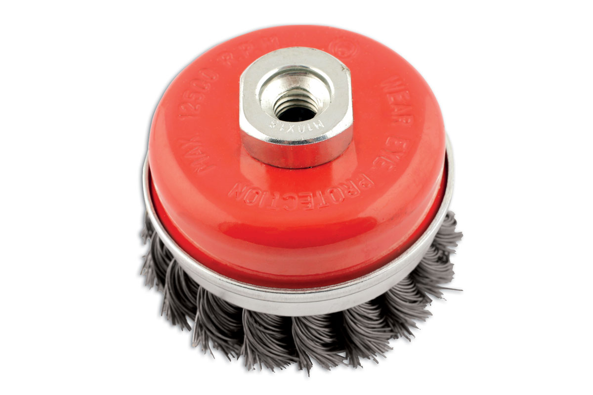 Twisted Knot Cup Brush M14 Thread, 75mm Diameter